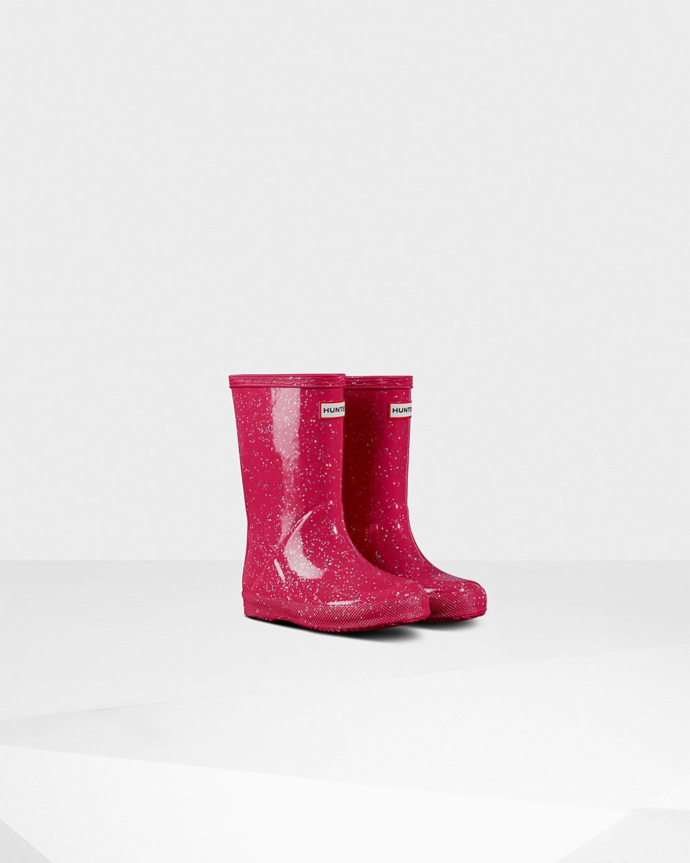 Botas de Lluvia Hunter Niños - Original First Giant Glitter - Rosas - DKTEZQN-74